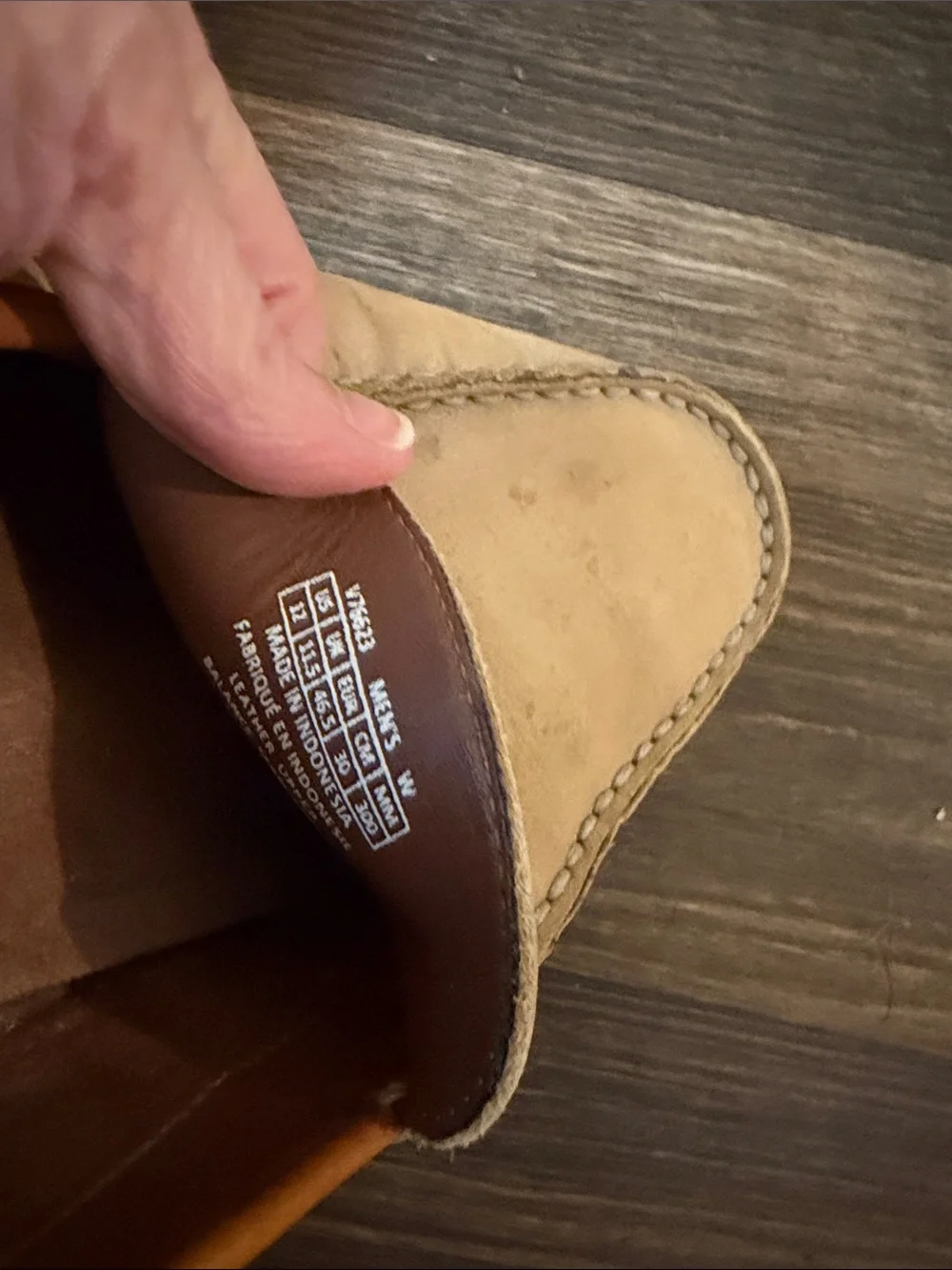 Rockport Men’s Two-Tone Tan and Brown Leather Slip-Ons size 12